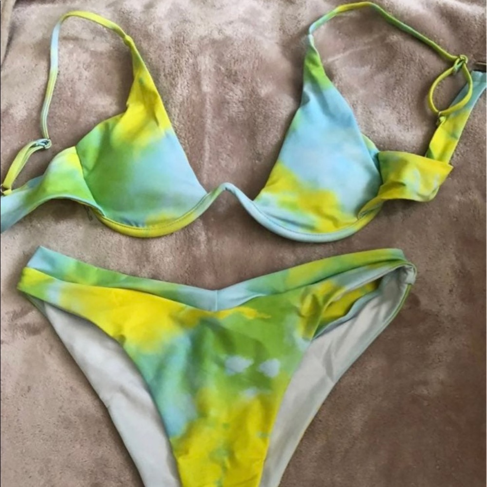 tie dye wire bikini
